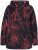 Ulla Popken Fleece Flower Print Zip-Up Hoodie Black - Sweaters & hoodies - 