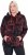 Ulla Popken Fleece Flower Print Zip-Up Hoodie Black - Sweaters & hoodies - 