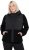 Ulla Popken Mixed Texture Hoodie Black - Sweaters & hoodies - 