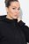 Ulla Popken Mix Fabric Reflective Trim Zip Hoodie Black - Sweaters & hoodies - Warme Sweaters, Hoodies & Truien