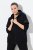Ulla Popken Mix Fabric Reflective Trim Zip Hoodie Black - Sweaters & hoodies - Warme Sweaters, Hoodies & Truien