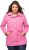 Ulla Popken HYPRAR Striped Triple Function Jacket Fuchsia Pink - Jassen - 
