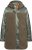 Ulla Popken Mixed Texture Fleece Quilted Jacket Olive - Jassen - 