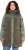 Ulla Popken Mixed Texture Fleece Quilted Jacket Olive - Jassen - 