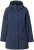 Ulla Popken Raindrop Print Longline Waterproof Jacket Navy - Jassen - 