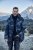 JP1880 Quilted Parka with Camouflage Drawstring Waist Black - Jassen - Grote Maten Herenjassen