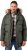 JP1880 Quilted Parka Lightweight and Warm with Faux Fur Hood Dark Green - Jassen - Grote Maten Herenjassen