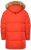 JP1880 Parka Quilted Faux Fur Hood Red - Jassen - Grote Maten Herenjassen