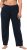 Ulla Popken Bootcut Elastic Waist Cotton French Terry Sport Pants Night Blue - Jeans & Broeken in Grote Maten – Plus Size - 