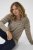 Kaffe Curve Linia Boatneck Pullover Morel Melange with Silver Lurex - Gebreide truien - 