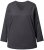 Ulla Popken Back To Basics V-Neck Relaxed Fit Cotton Tee Charcoal Grey Melange - T-shirts - 