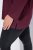 Ulla Popken Back To Basics V-Neck Relaxed Fit Cotton Tee Dark Berry - T-shirts - Dames-T-shirts in grote maten