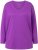 Ulla Popken Back To Basics V-Neck Relaxed Fit Cotton Tee Purple - T-shirts - 