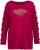 Ulla Popken Rhinestone Accent Statement Cutout Sleeve Stretch Knit Top Wine Red - Bedrukte T-shirts voor dames - 