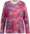 Ulla Popken Graphic Print Recycled Polyester Quick Dry Stretch Top Salsa Red - Bedrukte T-shirts voor dames - 