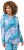 Ulla Popken Marble Ski Top with Gaiter Bright Turquoise - Bedrukte T-shirts voor dames - 