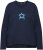 Ulla Popken Star Long Sleeve Graphic Tee Navy Blue - Bedrukte T-shirts voor dames - 