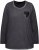Ulla Popken Cold Dyed Sequined Heart Long Sleeve Tee Asphalt - Bedrukte T-shirts voor dames - 