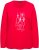 Ulla Popken Metallic Graphic Holiday Tee Salsa Red - Bedrukte T-shirts voor dames - 