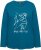 Ulla Popken Metallic Graphic Holiday Tee Teal - Bedrukte T-shirts voor dames - 