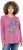 Ulla Popken Inverted Seam Long Sleeve Graphic Tee Dark Rose - Bedrukte T-shirts voor dames - 