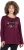 Ulla Popken Your Story Sequined Long Sleeve Tunic Tee Dark Ruby - Bedrukte T-shirts voor dames - 