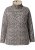 Ulla Popken Leopard Print Long Sleeve Ski Tee Black - Bedrukte T-shirts voor dames - 