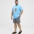 North Latitude T-Shirt Printed Turquoise - T-shirts - Grote Maten T-shirts Heren