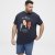 North Latitude T-Shirt Ice Cream Navy - T-shirts - Grote Maten T-shirts Heren