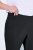 Ulla Popken Bengaline Elastic Waist Stretch Capri Pants Black - Stoffen broeken - Dames wijde broeken in grote maten
