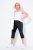 Ulla Popken Bengaline Elastic Waist Stretch Capri Pants Black - Stoffen broeken - Dames wijde broeken in grote maten