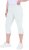 Ulla Popken Bengaline Elastic Waist Stretch Capri Pants Snow White - Jeans & Broeken in Grote Maten – Plus Size - 