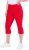 Ulla Popken Bengaline Elastic Waist Stretch Capri Pants Red - Jeans & Broeken in Grote Maten – Plus Size - 