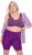 Ulla Popken Lace Hem Stretch Viscose Knit Bicycle Length Lounge Shorts Purple - Jeans & Broeken in Grote Maten – Plus Size - 
