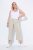 Ulla Popken Cool Linen Elastic Waist Capri Pants Brown - Jeans & Broeken in Grote Maten – Plus Size - 