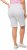 Ulla Popken Frayed Hemline Elastic Waistband Bermuda Shorts Snow White - Jeans & Broeken in Grote Maten – Plus Size - 