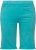 Ulla Popken Frayed Hemline Elastic Waistband Bermuda Shorts Bright Turquoise - Jeans & Broeken in Grote Maten – Plus Size - 