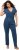 Ulla Popken Wrap Look Short Sleeve Denim Jumpsuit Blue - Jeans & Broeken in Grote Maten – Plus Size - 