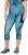 Ulla Popken Quick Dry Cropped Geometric Print Leggings Blue - Jassen - 
