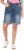 Ulla Popken Palm Print Denim Bermuda Shorts Blue Denim - Jeans & Broeken in Grote Maten – Plus Size - 
