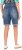 Ulla Popken Palm Print Denim Bermuda Shorts Blue Denim - Jeans & Broeken in Grote Maten – Plus Size - 