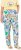 Ulla Popken Italy Print Elastic Waist Pants White - Jeans & Broeken in Grote Maten – Plus Size - 