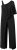 Ulla Popken Asymmetric Lace Panel Jumpsuit Black - Jeans & Broeken in Grote Maten – Plus Size - 
