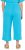Ulla Popken Muslin Elastic Waist Culottes Blue - Jeans & Broeken in Grote Maten – Plus Size - 