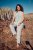 Ulla Popken Mosaic Print Elastic Waist Pants White - Jeans & Broeken in Grote Maten – Plus Size - 