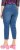 Ulla Popken Cropped Denim Look Stretch Fit Leggings Light Blue Denim - Jeans & Broeken in Grote Maten – Plus Size - 