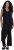 Ulla Popken Draped Sleeveless Glitter Jumpsuit Navy - Jeans & Broeken in Grote Maten – Plus Size - 