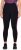 Ulla Popken Quick Drying Botanical Print Sport Leggings Black - Jeans & Broeken in Grote Maten – Plus Size - 
