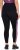 Ulla Popken Quick Drying Botanical Print Sport Leggings Black - Jeans & Broeken in Grote Maten – Plus Size - 