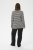 Kaffe Curve Miana Long Sleeve Polo Chalk with Black Stripe - Poloshirts - 